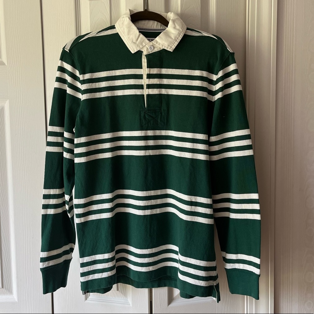 Land’s End Men’s Striped Rugby Long Sleeve Shirt